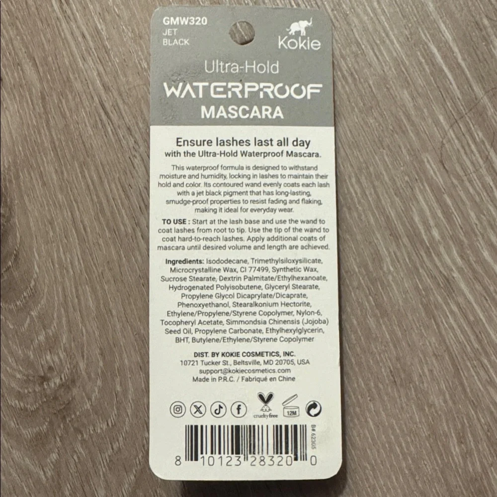 Kokie Ultra-Hold Waterproof Mascara NEW 🏷️